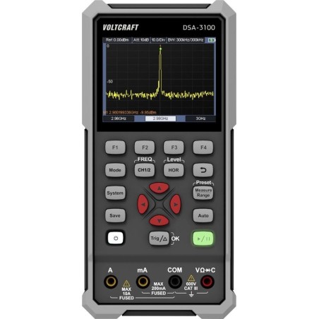 Voltcraft DSA-3100 Hand-Oszilloskop 100 MHz 2-Kanal 500 MSa/s 8 kpts 8 Bit Handgerät (VC-16968915)