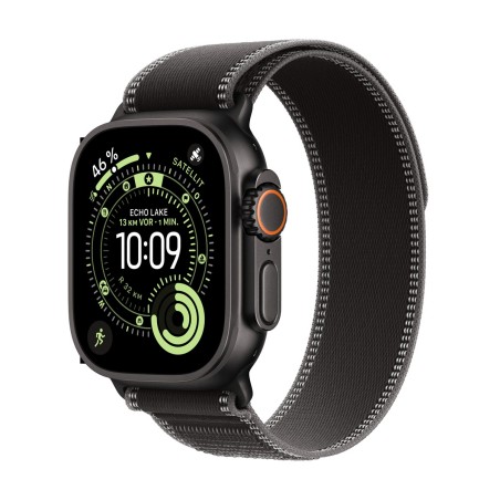 Apple Watch Ultra 3 Titanium Cellular 49mm Schwarz (Trail Loop schwarz/kohlegrau) S/M (MF1D4QF/A)