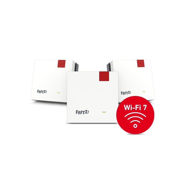 FRITZ Mesh Set 1700 3er-Set - Für bestes WLAN überall - ideal für Haushalte mit 5-7 Räumen (20003133)