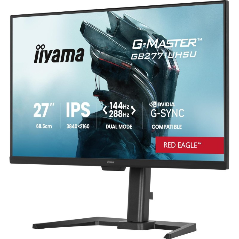Iiyama G-Master GB2771UHSU-B1 Gaming Monitor 68,6cm (27") - 4K UHD, IPS, DisplayPort, HDMI, USB-C, 0.8ms, 144Hz Energieklasse
