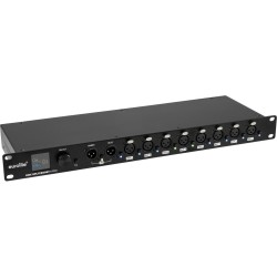 EUROLITE DMX Split/Boost 8 PRO 3pol Rack-Splitter 2in/8out RDM mit OLED-Display