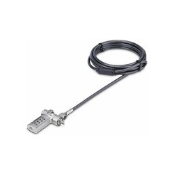 StarTech.com 25-Pack Laptop Lock, Compatible w/Noble Wedge/Nano/K-Slot - Sicherheitskabelschloss - Silber, Schwarz - 2 m - TAA-