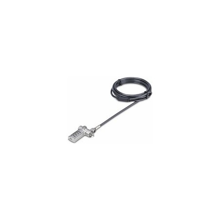 StarTech.com 25-Pack Laptop Lock, Compatible w/Noble Wedge/Nano/K-Slot - Sicherheitskabelschloss - Silber, Schwarz - 2 m - TAA-