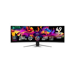 MSI MPG 491CQPXDE QD-OLED, Gaming-Monitor - (124.5 cm (49 Zoll), schwarz, DQHD, Curved, USB-Hub, USB-C, 240Hz Panel) [Energiekl