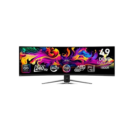 MSI MPG 491CQPXDE QD-OLED, Gaming-Monitor - (124.5 cm (49 Zoll), schwarz, DQHD, Curved, USB-Hub, USB-C, 240Hz Panel) [Energiekl
