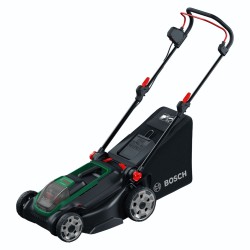 Bosch Rotak 18V-43 Set Akku-Rasenmäher 43 cm Schnittbreite 2x 4 Ah Akkus bis 600 m²