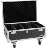 ROADINGER Flightcase 4x LED Strobe SMD PRO mit Lenkrollen 85x53x49 cm 100 kg Last