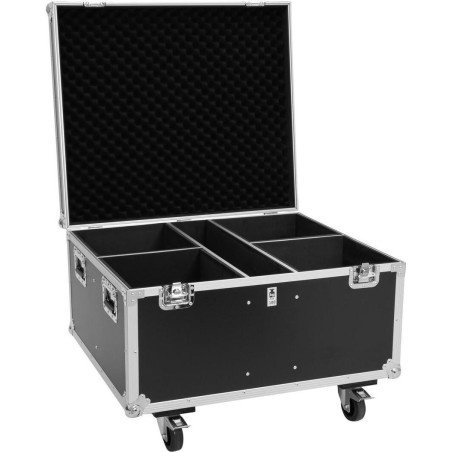 ROADINGER Flightcase 4x THA-100F MK3 mit Rollen schwarz 88,5x78x62cm 100kg