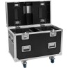 ROADINGER Flightcase PRO 2x DMH-190 mit Lenkrollen schwarz 90x48x73 cm
