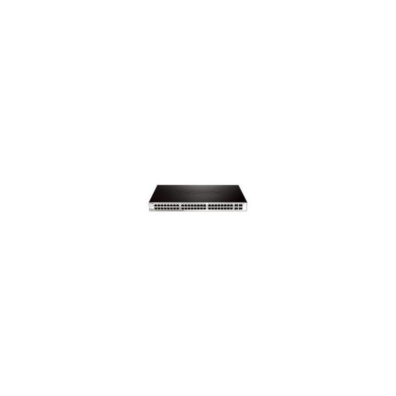 D-Link Web Smart DGS-1210-52 - Switch - verwaltet - 48 x 10/100/1000 + 4 x Gigabit SFP - Desktop, an Rack montierbar (DGS-1210-