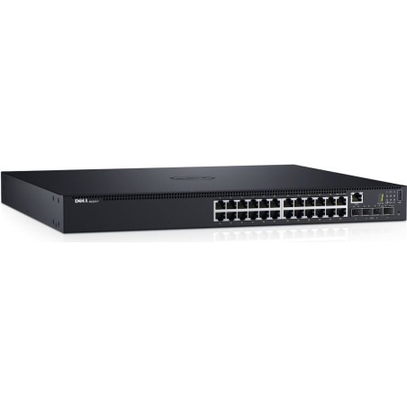 Dell Networking N1524P - Switch - L2+ - managed - 24 x 10/100/1000 + 4 x 10 Gigabit SFP+ - Luftstrom von vorne nach hinten - an