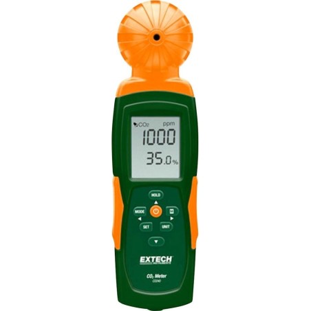 Extech Kohlendioxid-Messgerät CO240 0 bis 9999 ppm mit Temperaturmessfunktion, mit USB-Schnittstelle, mit Datenloggerfun (CO240