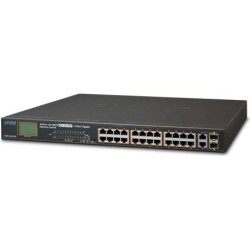 PLANET FGSW-2622VHP - Switch - nicht verwaltet - 24 x 10/100 (PoE+) + 2 x Kombi-Gigabit-SFP - an Rack montierbar - PoE+ (FGSW-2