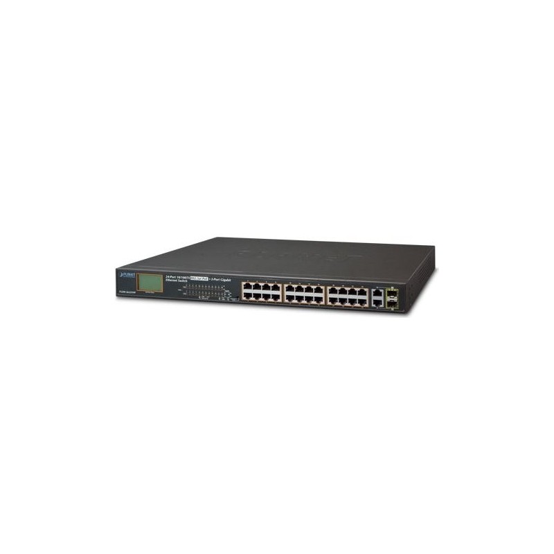 PLANET FGSW-2622VHP - Switch - nicht verwaltet - 24 x 10/100 (PoE+) + 2 x Kombi-Gigabit-SFP - an Rack montierbar - PoE+ (FGSW-2