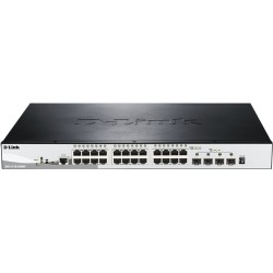 D-Link SmartPro DGS-1510-28XMP - Switch - L3 - managed - 24 x 10/100/1000 (PoE+) + 4 x 10 Gigabit SFP+ - Desktop, an Rack monti