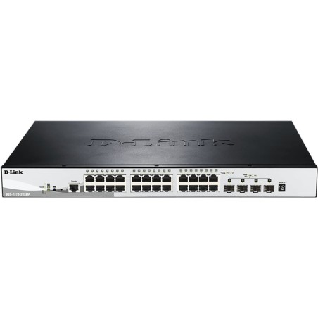 D-Link SmartPro DGS-1510-28XMP - Switch - L3 - managed - 24 x 10/100/1000 (PoE+) + 4 x 10 Gigabit SFP+ - Desktop, an Rack monti