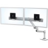 ERGOTRON LX Dual Direct Monitor Arm in Weiß - Monitor Tischhalterung mit patentierter CF-Technologie für 2 Bildschirme bis 68,6