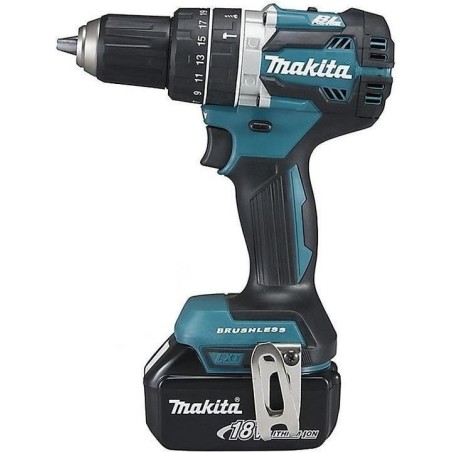 Makita DHP484 - Bohrhammer/Treiber - schnurlos - 2 Geschwindigkeiten - Bohrfutterschlüssel 13 mm - 54 N m - 2 Akkus - 18 V (DHP