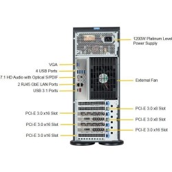 Supermicro SuperServer 7049A-T - Server - Tower - 4U - zweiweg - RAM 0 GB - SATA - Hot-Swap 8.9 cm (3.5") - kein HDD - AST2500