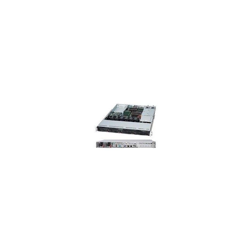 Super Micro Supermicro SC815 TQC-R706WB2 - Rack - einbaufähig - 1U - Erweitertes ATX - SATA/SAS - Hot-Swap 750 Watt - Schwarz (