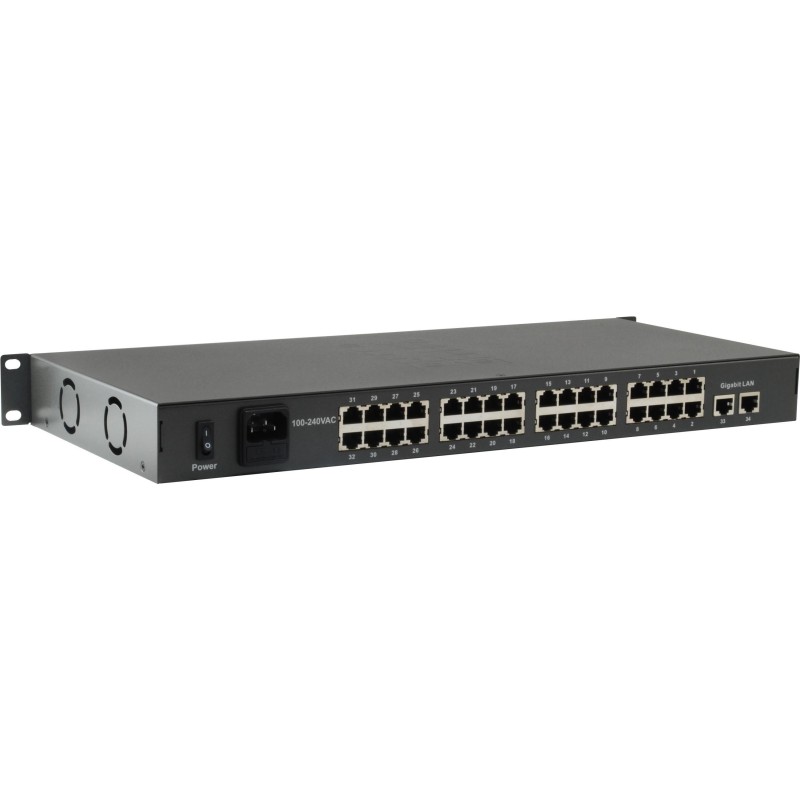 LevelOne FGP-3400W250 - Switch - 32 x 10/100 (PoE+) + 2 x 10/100/1000 - Desktop, an Rack montierbar - PoE+ (250 W)