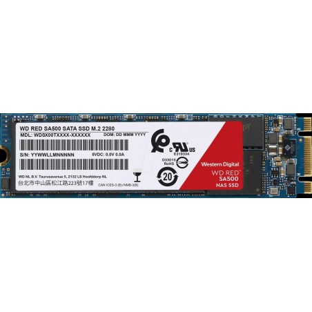 WD Red SA500 WDS500G1R0B - SSD - 500GB - intern - M.2 2280 - SATA 6Gb/s (WDS500G1R0B)