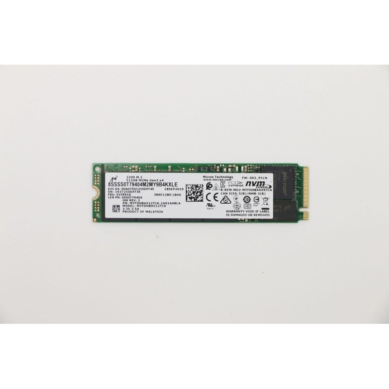 Lenovo Micron 2200 512GB M.2 PCIe 2280 MTFDHBA512TCK-1AS1AAB (01FR916)