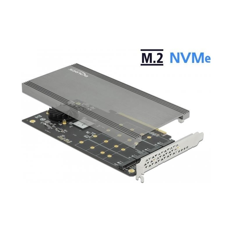 DeLOCK PCI Express x16 Card to 4 x internal NVMe M.2 Key M - Schnittstellenadapter - M.2 - Expansion Slot to M.2 - M.2 NVMe Car