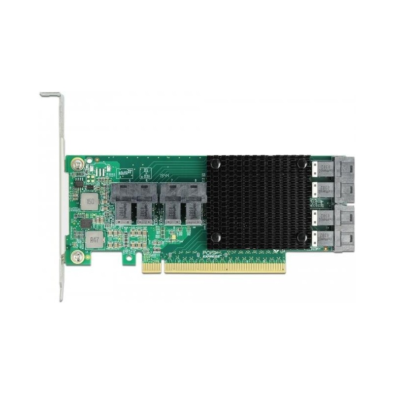 DeLOCK PCI Express x16 Card to 8 x internal SFF-8643 NVMe - Speicher-Controller - SAS Low-Profile - 32 Gbit/s - PCIe 3.0 x16 (9