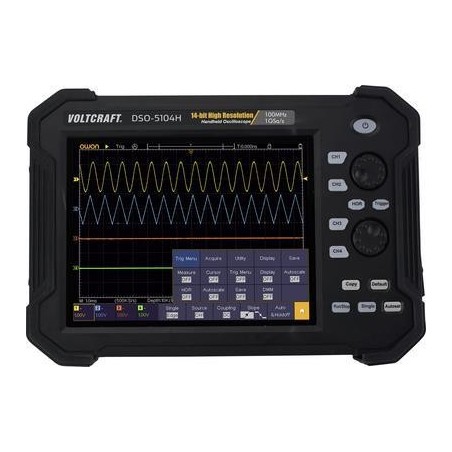VOLTCRAFT DSO-5104H Batterie, Digital-Oszilloskop, Hand-Oszilloskop (Scope-Meter) 100 MHz 4-Kanal 1 GSa/s 40 Mpts 14 Bit Digita