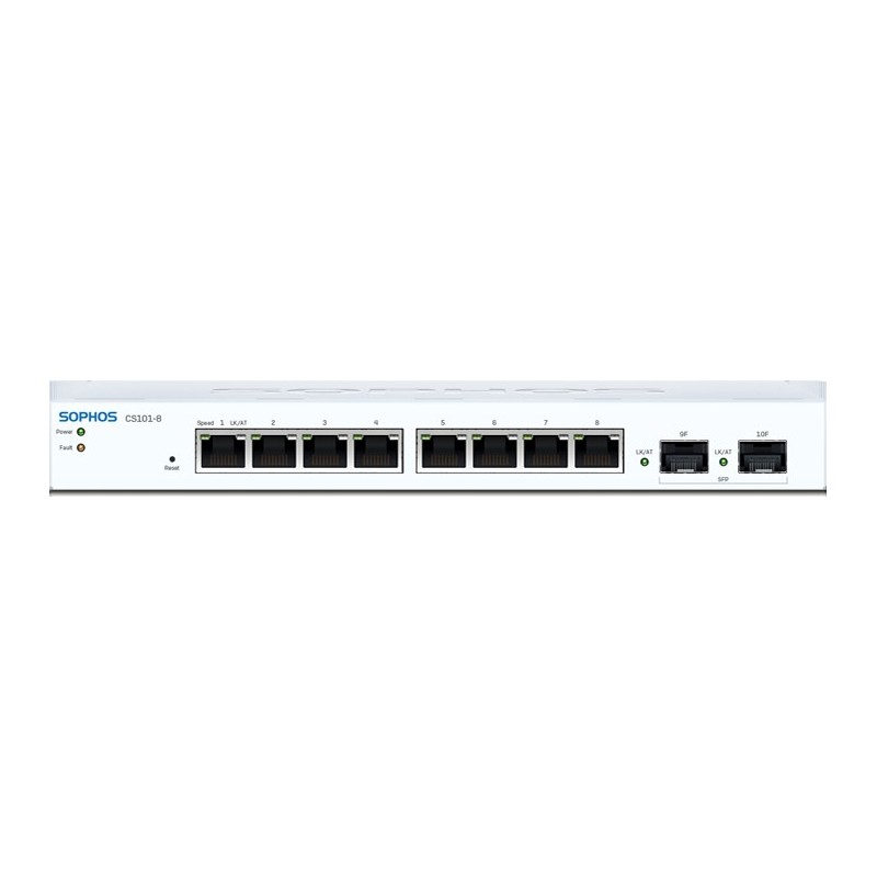 Sophos CS101-8 - Switch - managed - 8 x 10/100/1000 + 2 x Gigabit SFP - Desktop, wandmontierbar