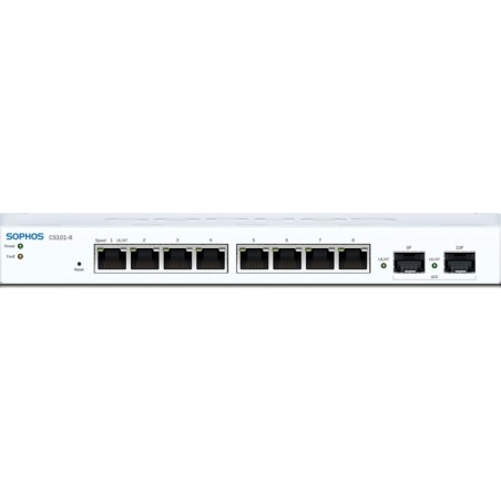 Sophos CS101-8 - Switch - managed - 8 x 10/100/1000 + 2 x Gigabit SFP - Desktop, wandmontierbar