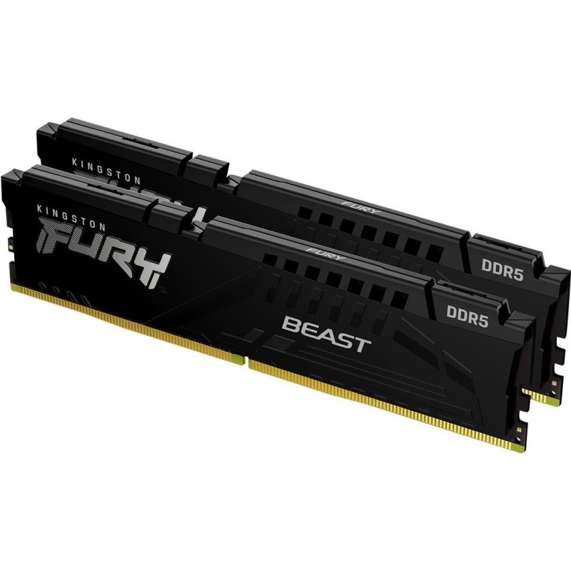 Kingston FURY Beast - DDR5 - Kit - 64 GB: 2 x 32 GB - DIMM 288-PIN - 5200 MHz / PC5-41600 - CL40 - 1.25 V - ungepuffert - on-di