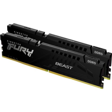 Kingston FURY Beast - DDR5 - Kit - 64 GB: 2 x 32 GB - DIMM 288-PIN - 5200 MHz / PC5-41600 - CL40 - 1.25 V - ungepuffert - on-di