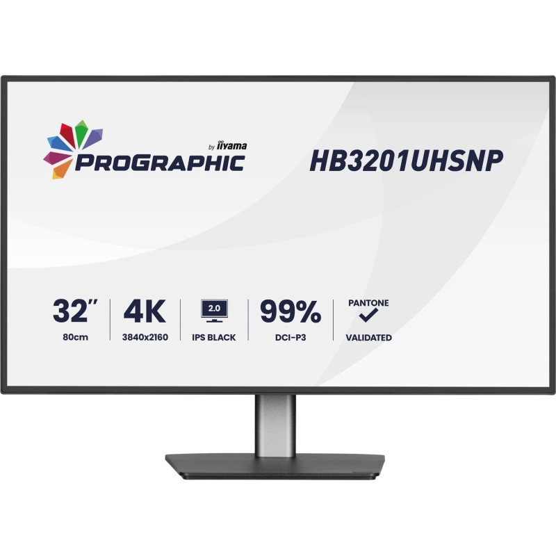 Iiyama HB3201UHSNP-B1 32"W LCD ProGraphic 4K UHD IPS USB-C D (HB3201UHSNP-B1)