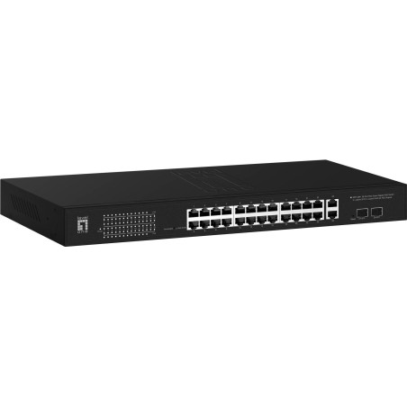 28-Port Web Smart Gigabit PoE Switch, 2x Gigabit SFP, 2x Gigabit RJ45, 24 PoE Outputs, 375W PoE Hersteller: LEVELONE (GEP-2841)