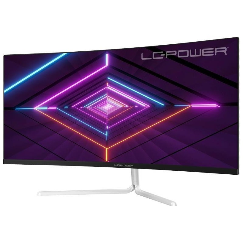 LC-Power LC-M34-UWQHD-100-C-V3 Computerbildschirm 86,4 cm (34" ) 3440 x 1440 Pixel UltraWide Quad HD LCD Weiß (LC-M34-UWQHD-100