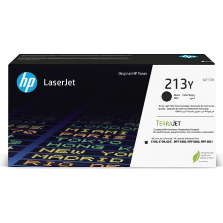 HP 213Y - Besonders hohe Ergiebigkeit - Schwarz - original - LaserJet - Tonerpatrone (W2130Y) - für Color LaserJet Enterprise 5