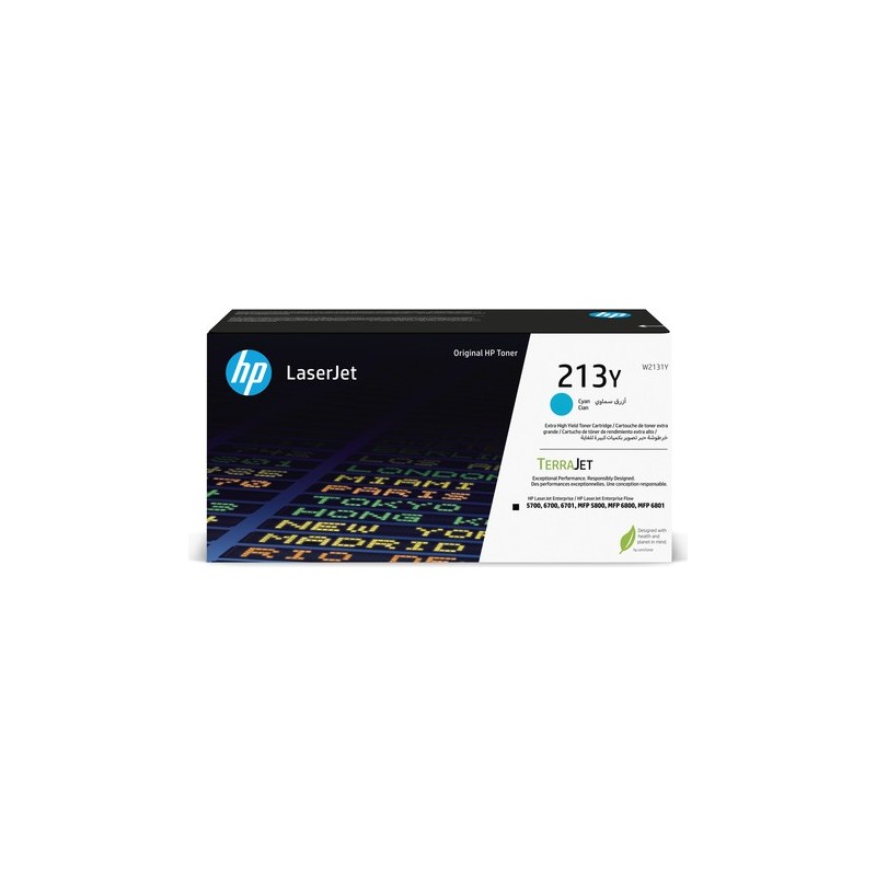 HP 213Y - Besonders hohe Ergiebigkeit - Cyan - original - LaserJet - Tonerpatrone (W2131Y) - für Color LaserJet Enterprise 5700