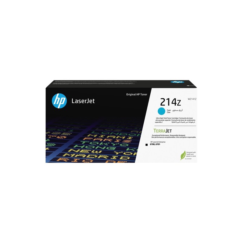HP 214Z - Ultra High Yield - Cyan - original - LaserJet - Tonerpatrone (W2141Z) - für Color LaserJet 6701dn, Color LaserJet Ent