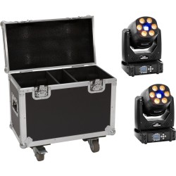 EUROLITE Set 2x LED TMH-H90 + Case mit Rollen (20000928)