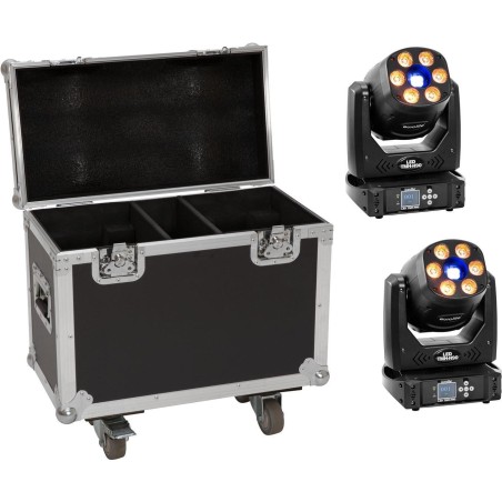 EUROLITE Set 2x LED TMH-H90 + Case mit Rollen (20000928)