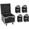 EUROLITE Set 4x LED TMH-H90 + Case mit Rollen (20000929)