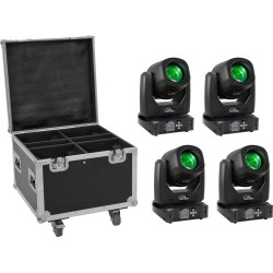 EUROLITE Set 4x LED TMH-B90 + Case mit Rollen (20000931)
