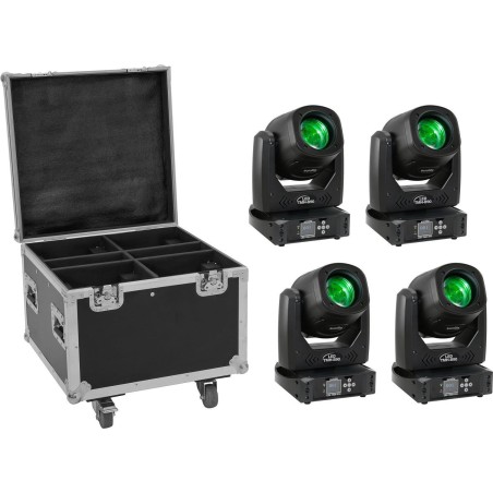 EUROLITE Set 4x LED TMH-B90 + Case mit Rollen (20000931)