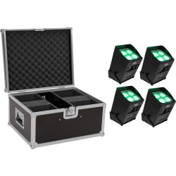 EUROLITE Set 4x AKKU UP-4 Entry QCL Spot QuickDMX + Case (20000936)