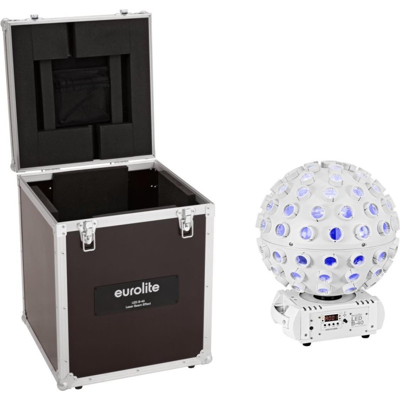 EUROLITE Set LED B-40 HCL Strahleneffekt MK2 ws + Case (20000960)