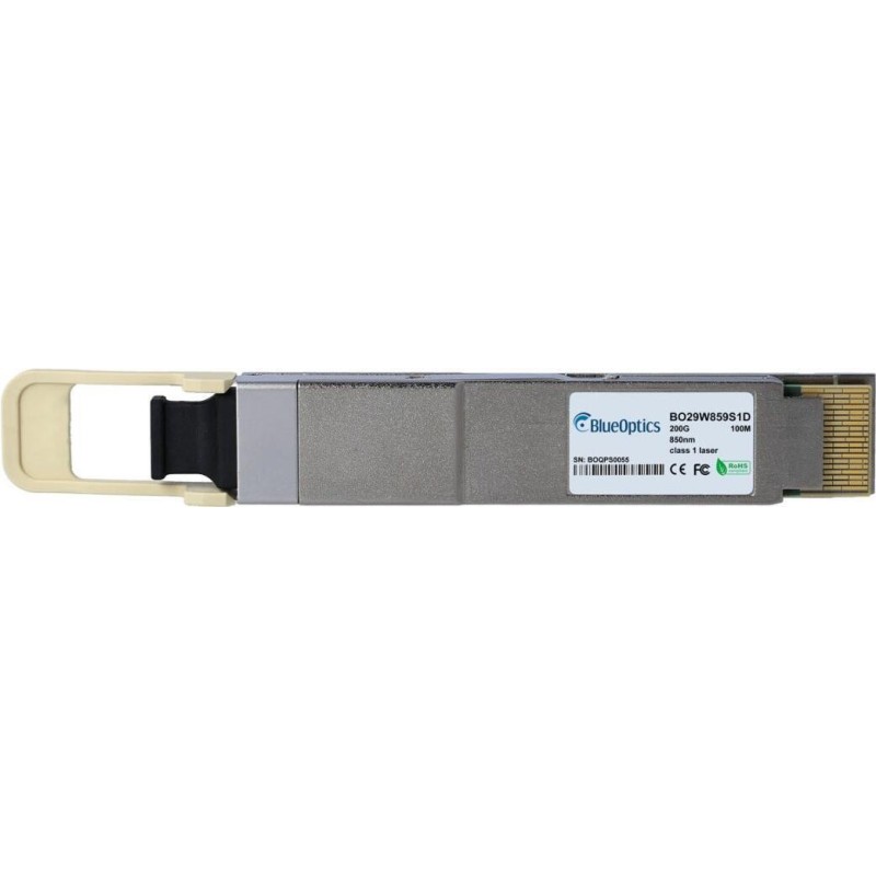 Dell 407-BCBM kompatibler BlueOptics QSFP-DD Transceiver für Multimode 200 Gigabit Highspeed Datenübertragungen in Glasfaser N