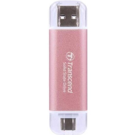 Transcend ESD310P - SSD - 1TB - extern (tragbar) - USB 3,2 Gen 2x1 (USB-C Steckverbinder) - pink (TS1TESD310P)