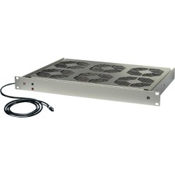 SCHROFF 10713-098 Lüftertafel - 19" Rack-Lüftereinsatz - 1HE - 6 Lüfter - Edelstahl
